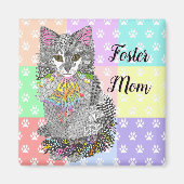 Cute Foster Maman Aimant Chat (Devant)