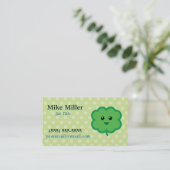 Cute Four Leaf Clover Visitekaartje (Staand voorkant)