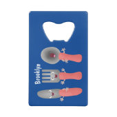 Cute fourche couteau et cuillère dessin de couvert (Dos)