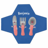 Cute fourche couteau et cuillère dessin de couvert (Plat)