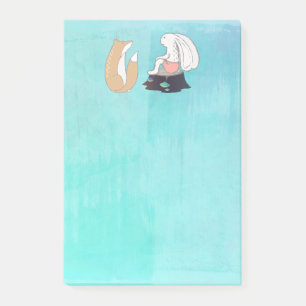 Cute Fox and Rabbit Woodland Creatures Tekening Post-it® Notes