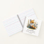Cute Fox avec Baby shower papillon Livre d'invité (Intérieur)