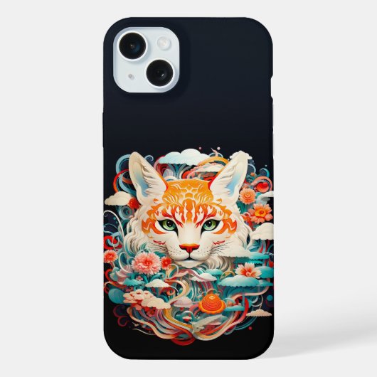 Cute Fox avec fleurs Papier Coupe (Verso)