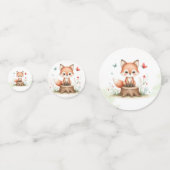 Cute fox baby shower  confetti (Voorkanten)