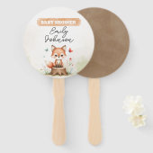Cute fox baby shower  handwaaier (Voorkant en achterkant)