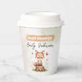 Cute fox baby shower  papieren bekers (Voorkant)