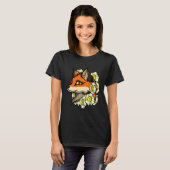 Cute Fox Bitcoin Idea Fox With Flowers Loves Bitc T-shirt (Voorkant volledig)