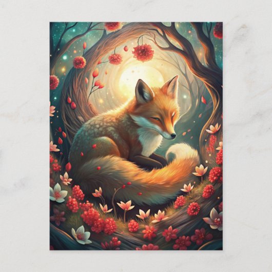 Cute Fox Briefkaart (Voorkant)