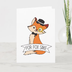 Cute Fox Clipart Oh voor Fox Sake epic Sarcastic Kaart