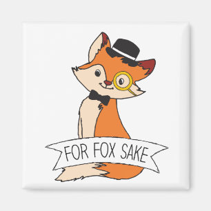 Cute Fox Clipart Oh voor Fox Sake epic Sarcastic Magneet