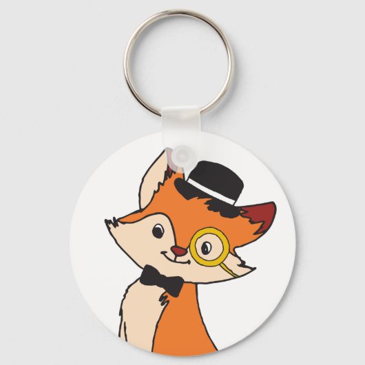 Cute Fox Clipart Oh voor Fox Sake epic Sarcastic Sleutelhanger (Voorkant)
