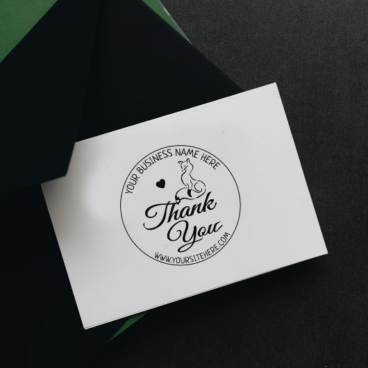 Cute Fox Custom Business Hartelijk dank Rubberstempel