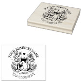 Cute Fox, Custom Business, Large Rubberstempel (Gestempeld)
