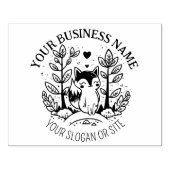 Cute Fox, Custom Business, Large Rubberstempel (Afrduk)