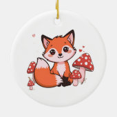 Cute Fox Design – Adorable & Whimsical Artwork Keramisch Ornament (Achterkant)