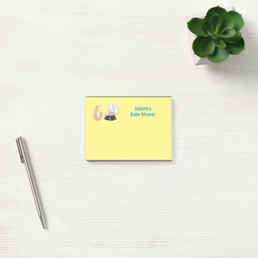 Cute Fox en Rabbit Baby shower Post-it® Notes (Kantoor)