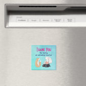 Cute Fox en Rabbit Teacher Appreciation Magneet (Insitu (Vaatwasser))