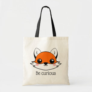Cute Fox Face is nieuwsgierig Tote Bag