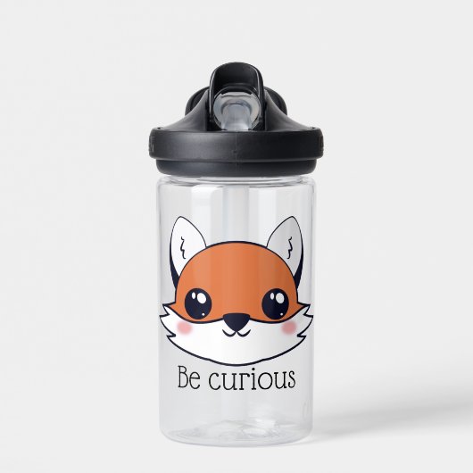 Cute Fox Face is nieuwsgierig Waterfles (Voorkant)