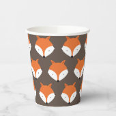 Cute Fox Face Pattern Papieren Bekers (Links)