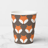 Cute Fox Face Pattern Papieren Bekers (Voorkant)