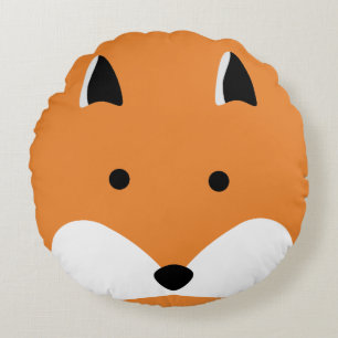 Cute Fox Face Pillow Rond Kussen