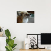 Cute Fox Face Poster (Thuiskantoor)