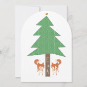 Cute Fox Faire-part de mariage (Dos)