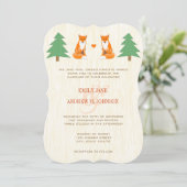 Cute Fox Faire-part de mariage (Debout devant)