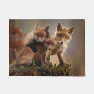 Cute Fox Family Deurmat