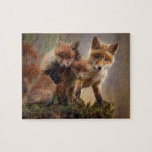 Cute Fox Family Legpuzzel