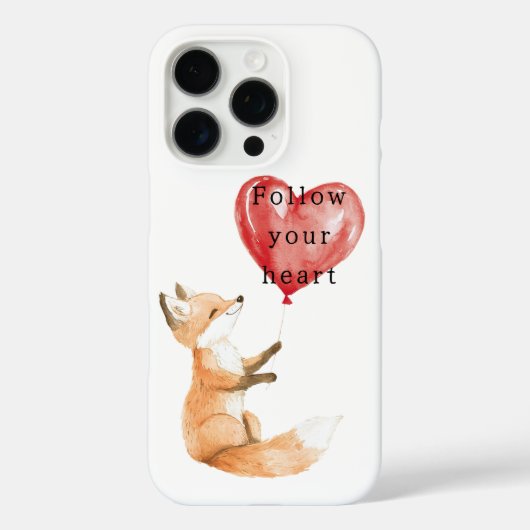 Cute Fox Heart Balloon Case-Mate iPhone Case (Achterkant)