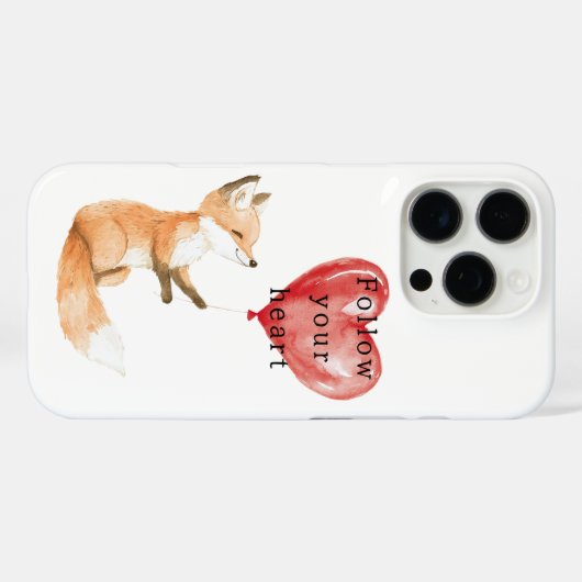 Cute Fox Heart Balloon Case-Mate iPhone Case (Achterkant (horizontaal))