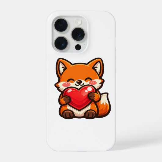 Cute Fox Heart iPhone Case – Kawaii Fox (Verso)