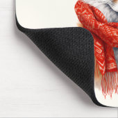 Cute Fox in a Red Scarf Autumn Image Muismat (Hoek)