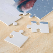 Cute Fox in de wintersneeuwillustratie Legpuzzel (Zijkant)