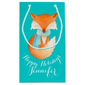 Cute fox in een artikel met de naam kerstcadeautas klein cadeauzakje (Achterkant)