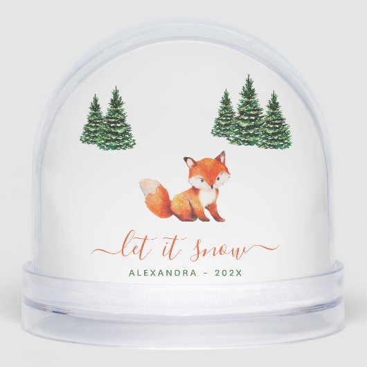 Cute Fox in Winter Woodland Photo Script Let It (Avant)