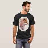 Cute Fox Japanese Cherry Blossom Sakura T-shirt (Voorkant volledig)