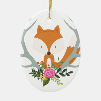 Cute Fox Keramisch Ornament