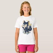 【Cute Fox Kids T-Shirt】 T-shirt (Voorkant volledig)