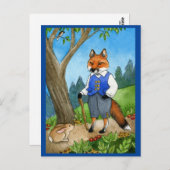 Cute fox, lapin lapin lapin carte postale (Devant / Derrière)