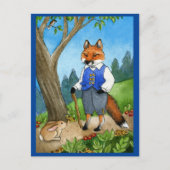 Cute fox, lapin lapin lapin carte postale (Devant)
