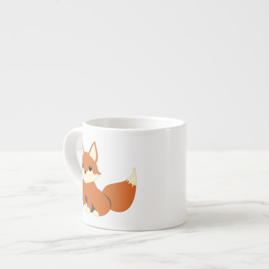 Cute fox love Espresso Mok (Voorkant links)