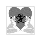 Cute Fox Love Heart Rubberstempel (Afrduk)