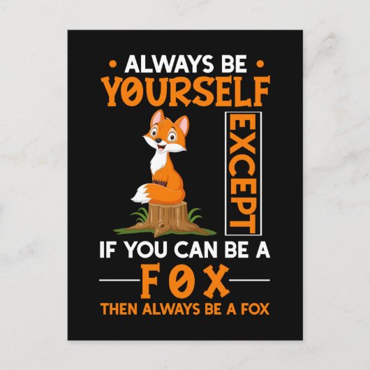 Cute Fox Lover Forest Animal Foxes Briefkaart (Voorkant)