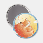 Cute Fox Magnet Magneet (Voorkant / Achterkant)
