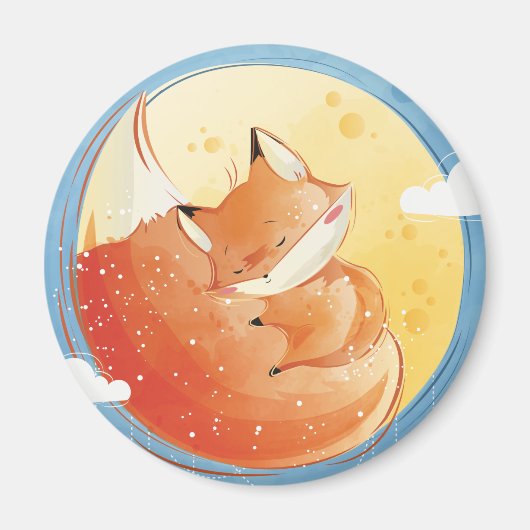 Cute Fox Magnet Magneet (Voorkant)