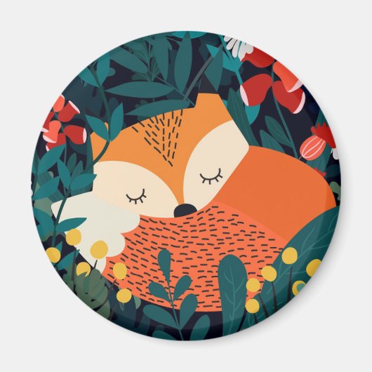 Cute Fox Magnet Magneet (Voorkant)