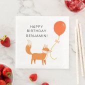 Cute Fox Modern Children's Party Servet (Insitu)